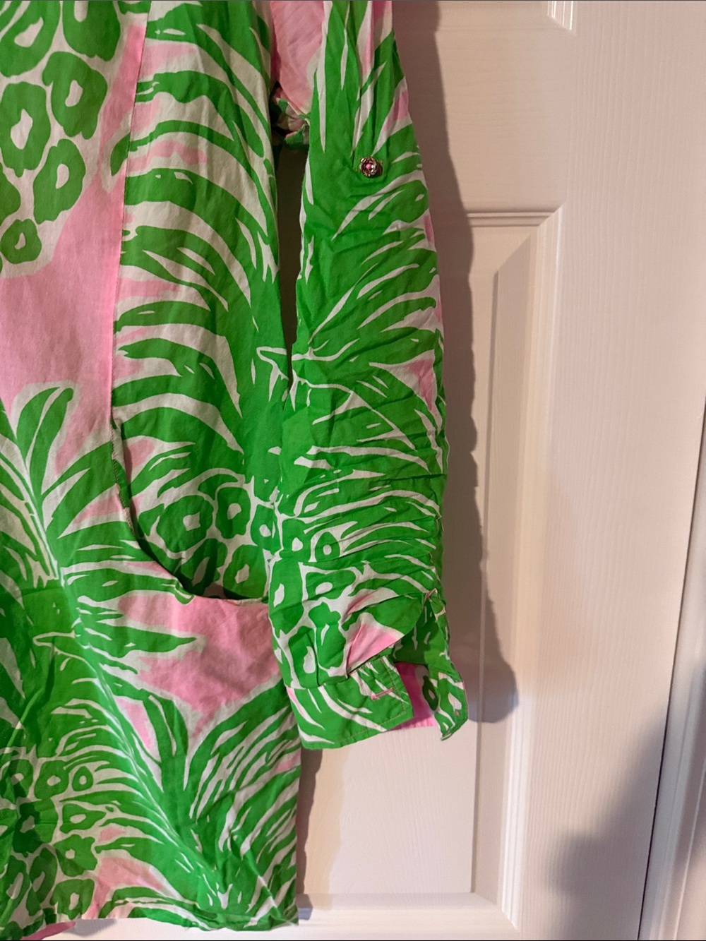 Lilly Pulitzer Pink and Green Tropical Swim Coverup - Picture 7 of 15